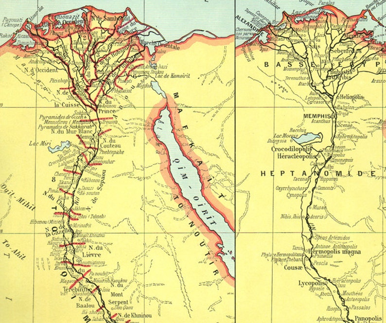 1936 Alte Ägypten Karte Vintage Ägypten Karte Alte Ägypten - Etsy.de