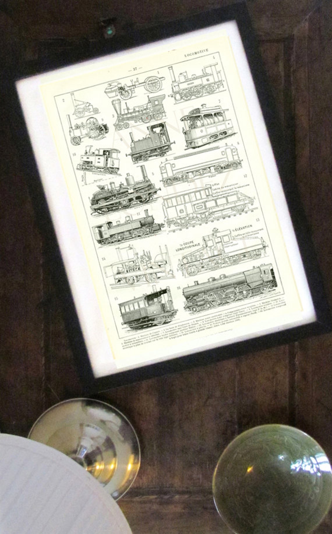 Train Gift 1908 Vintage Train Engine Poster Antique Train Print Train ...
