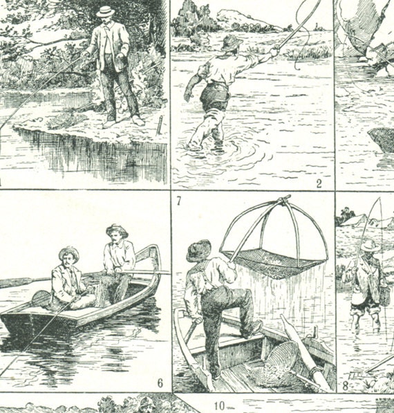 Poster Pêche vintage à la truite arc-en-ciel, Pêche des p