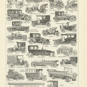Old car decor from 1922. Antique vehicle poster. Vintage transportation decor. Black and white home and office decor. Auto mechanic gifts.