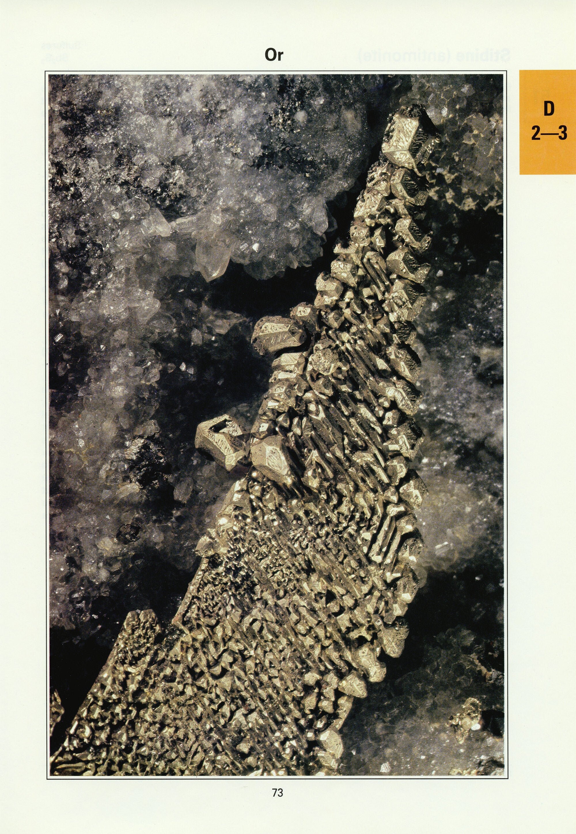 Illustration de Minerai d'or Brut Vintage 1990. Illustration Géologie Vintage. Petit Poster Gemmolog