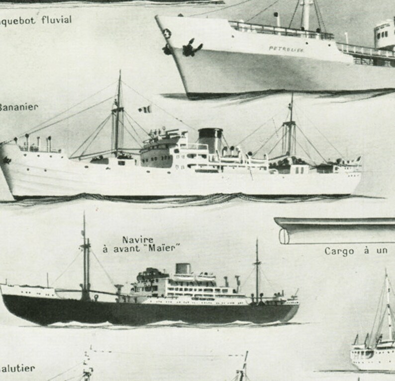 1948 Vintage Boat Print Vintage Nautical Boat Decor Antique Etsy