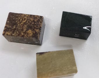 Lot 3 Steatite Soapstone Carving Stones, Easy to Carve A17