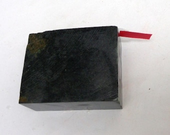 A17 Black Steatite Carving Stone for Peace Pipe or Fetishes, Easy to Carve