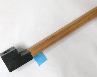12" Make Your Own Native American Peace Pipe Kit, Peacepipe, Holes Drilled, Black Steatite A12
