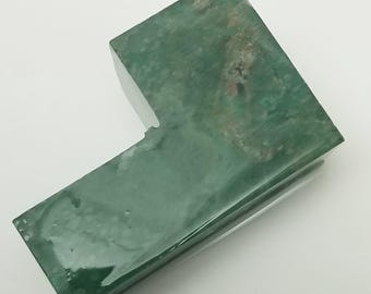 Green Verdite Peace Pipe Blank, Gemstone Quality