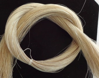 24", 1 oz. Horse Hair, Blond, Real Horsehair, Crafts and Doll Making