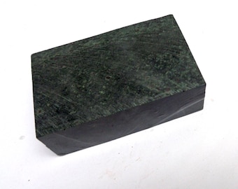 A11 Black Steatite Carving Stone for Peace Pipe or Fetishes, Easy to Carve