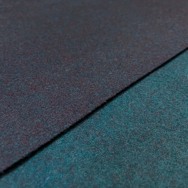 2.875+ yds Maharam Gemma Multi Sidereal Plum Purple & Turquoise Reversible Wool Upholstery Fabric