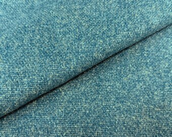 6+ yards Camira Hemp Trough Blue Woven Wool Upholstery Fabric HWP20 - 3 pieces