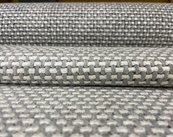 3.375 yds Romo / Zinc Textiles Gormley Silver Grey Basketweave Chenille Upholstery Fabric Z503/05 FA