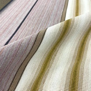 Tela para tapicería exterior Knoll Stripe It Shadow en gris, rosa y amarillo, 11,5 yardas - CK