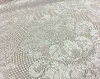 67"W x 108"L Champagne Damask Upholstery Drapery Multi-Purpose Fabric