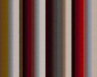 2.125 yd Maharam Blended Stripe by Paul Smith in Mesa - Red, Plum, Blue & Gray Cotton Epingle Upholstery Fabric