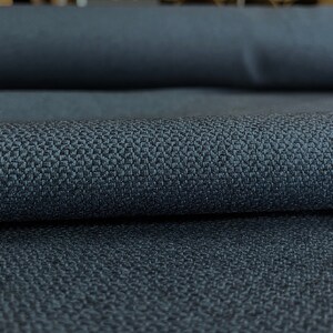 14.5 yds Knoll Hourglass Indigo Dark Blue Polyester Upholstery Fabric B-6