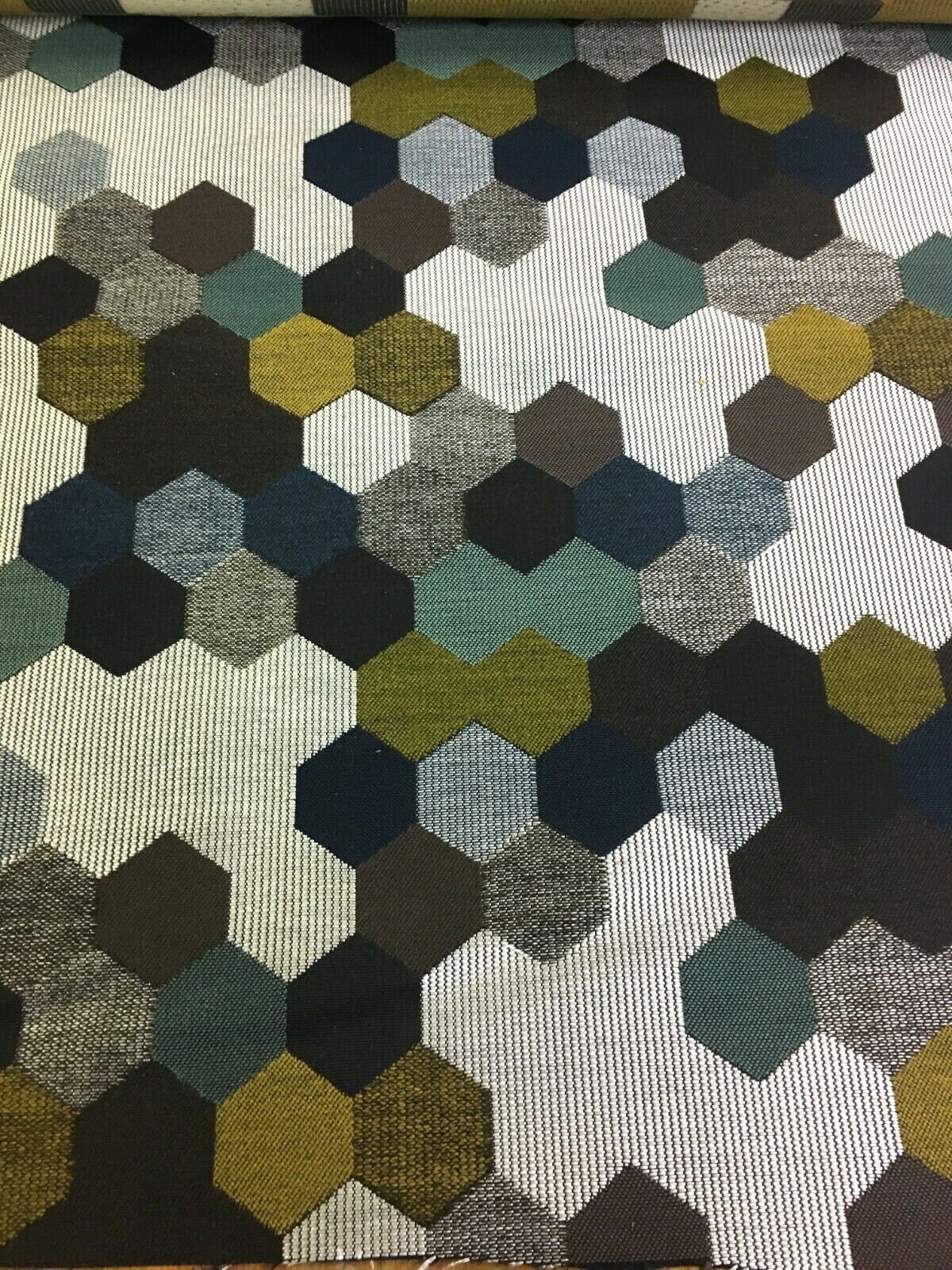Carnegie Maxwell Street 13 Contemporary Geometric Honeycomb Upholstery Fabric 