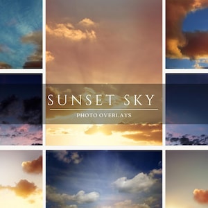 Sunset Sky Photo Overlays, Sunset Clouds, Photoshop Overlay, Realistic Sky, Nature Sky, Sky Overlays