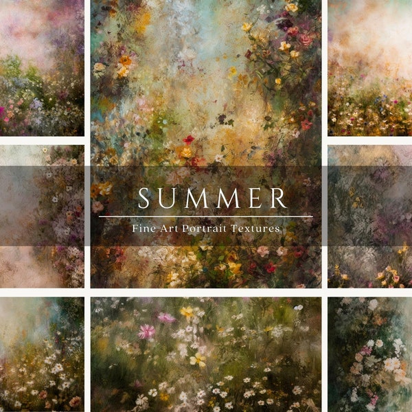 12 Summer Floral Fine Art Textures, Flower Backdrop, Photoshop Overlays, Photo Texture, Maternity Backdrop