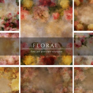 12 Floral Fine Art Textures, Flower Background, Photoshop Overlays, Photo Texture, Photo Overlay, Digital Download