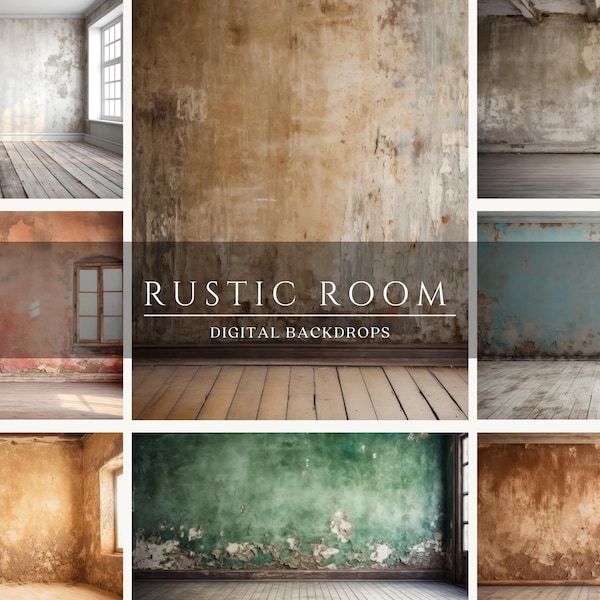 20 Rustic Room Digital Backdrops, Maternity Boudoir Digital Backdrop Overlays, Studio Photography Digital Backdrop, Photoshop Overlays