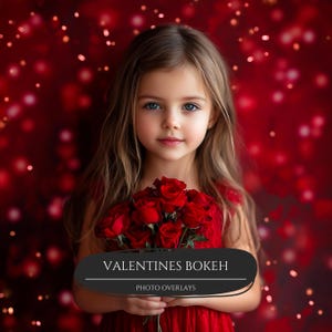 Valentines Bokeh Ligth Photoshop Overlays, Valentine&#39;s Day Backdrop, Photo Effect, Maternity Overlay, Composite Photography Backdrop