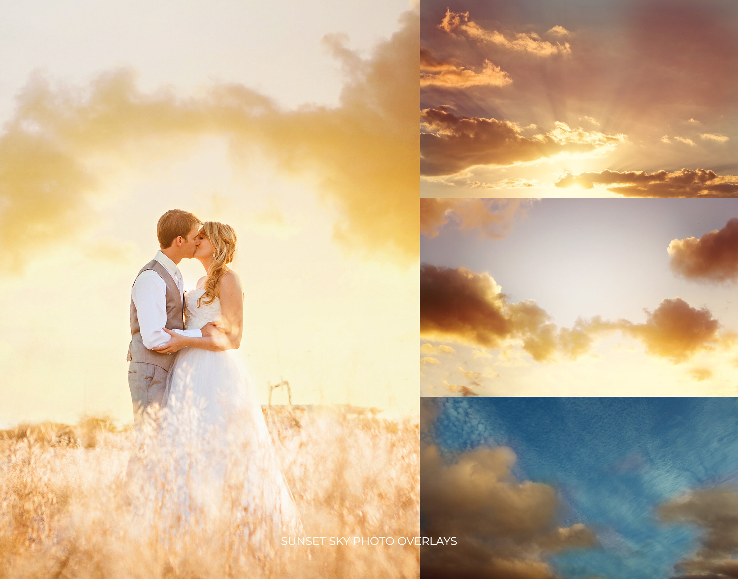 Sunset Sky Photo Overlays Sunset Clouds Overlay Etsy