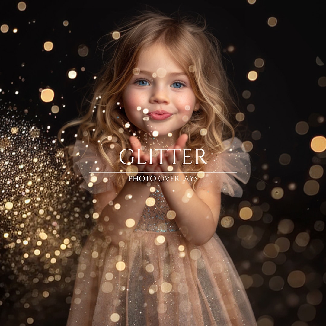 54 Gold Glitter Photo Overlays Effect for Composite