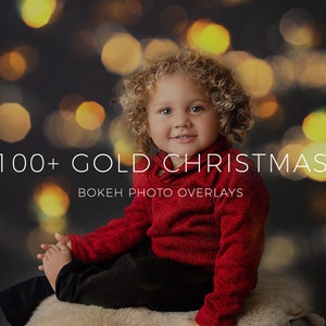 100+ Christmas Gold Bokeh Photo Overlays, photo editing, bokeh overlay, digital background, fairy lights, Christmas ornaments