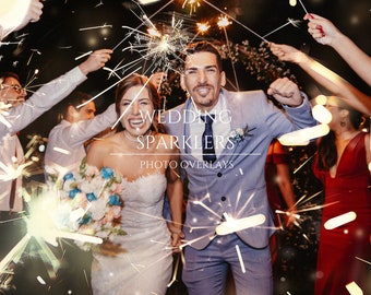 79 Wedding Sparklers Bokeh Lights for Composite Photography, Photoshop Light Overlays, Fairy lights, Instant Download