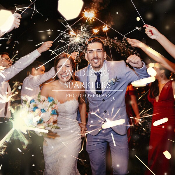 79 Wedding Sparklers Bokeh Lights for Composite Photography, Photoshop Light Overlays, Fairy lights, Instant Download