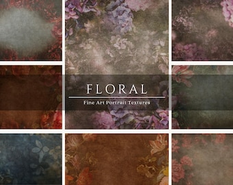10 Floral Fine Art Textures, Flower Background, Photoshop Overlays, Photo Texture, Photo Overlay