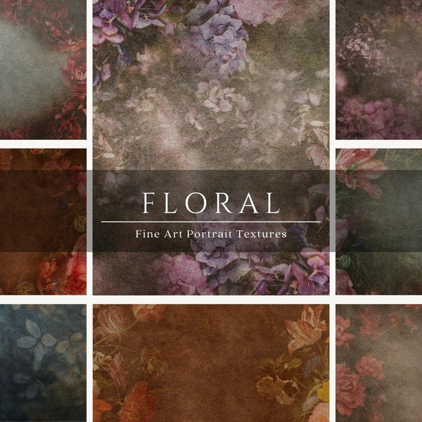 10 Floral Fine Art Textures, Flower Background, Photoshop Overlays, Photo Texture, Photo Overlay