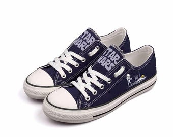 Darth Vader Portrait Canvas Shoes, Star Wars Sneakers, Custom Print Footwear (Unisex)