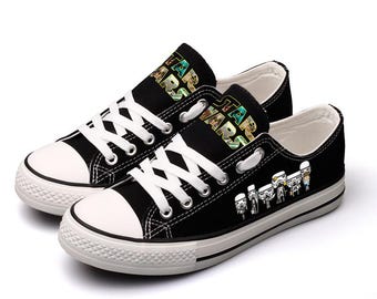 Darth Vader Portrait Canvas Shoes, Star Wars Sneakers, Custom Print Footwear (Unisex)