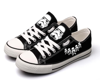 Darth Vader Portrait Canvas Shoes, Star Wars Sneakers, Custom Print Footwear (Unisex)
