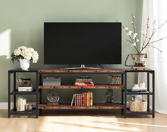 78,7 Zoll TV-Ständer, Medienkonsole, 3-stufiges Entertainment-Center für 85-Zoll-Fernseher