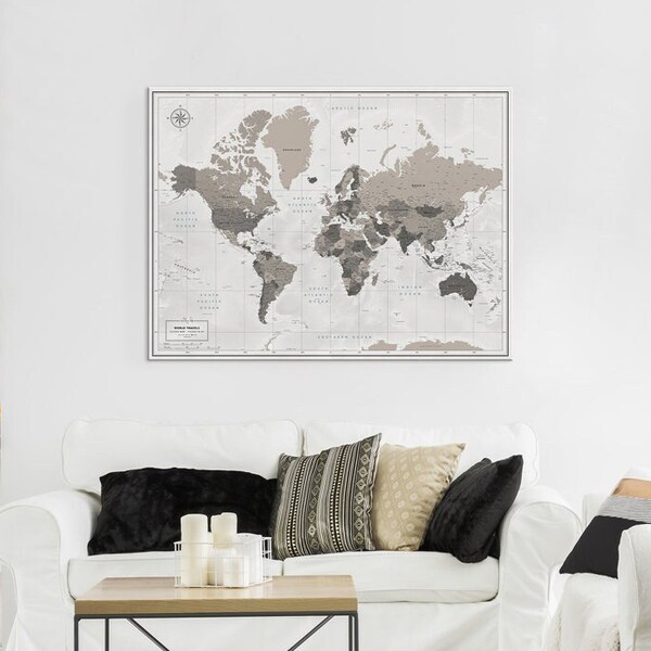 World Map Poster Etsy