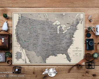 usa push pin map etsy