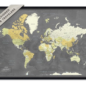 Pinnwand Karte, gerahmte Weltkarte Pinnwand, Pinnwand Karte der Welt, Pinnwand Karte, Pinwand Karte, Reise Dekoration, Wand Karte