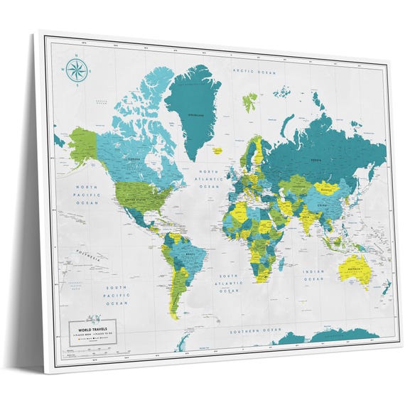 Weltkarte Mit Stecknadeln – 60x80 Cm, Pin Adventure Map, Um Reisen Zu Markieren