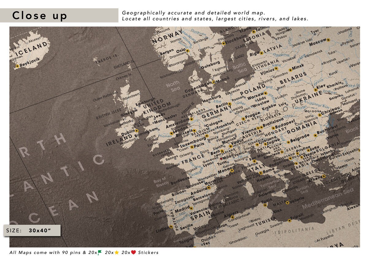 Personalized World Map Poster With - Il Fullxfull.2699728425 5wzx