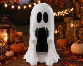 Ghost Can Holder, Halloween Drink Holder, Spooky Beverage Holder, Cute Ghost Decor, Halloween Party Table Decor, Soda Can Holder