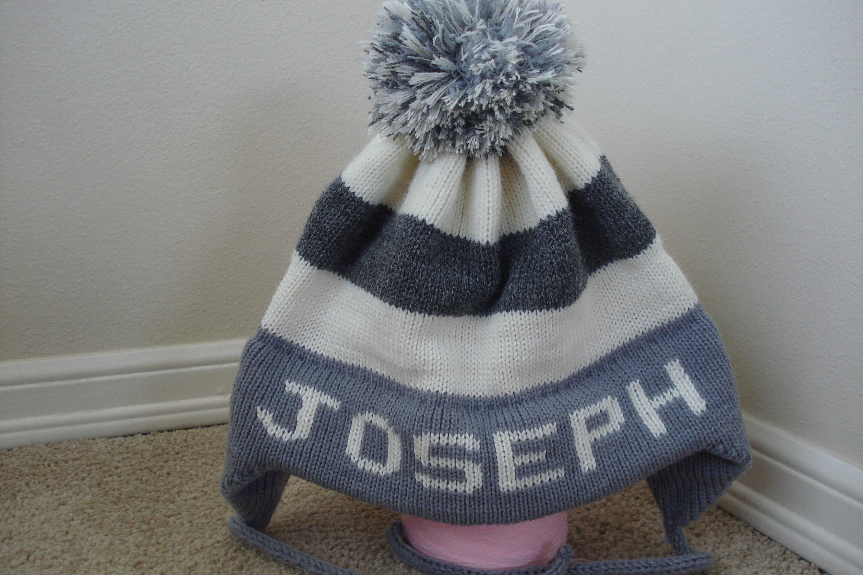 personalized knit hat