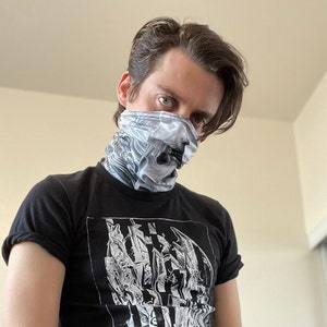 Abstract Black and White Octopus Neck Gaiter