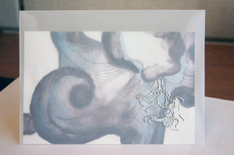 Octopus Painting Omphaloskeptopus Fine Art Print of 4x6 Watercolor Painting image 3