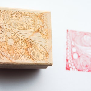Octopus Stamp - Linework Stamp - Chop Design - Dressed in Colors of Intrigue - Wood Mounted Rubber Stamp