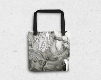 Abstract Octopus Tote Bag - 15"x15"