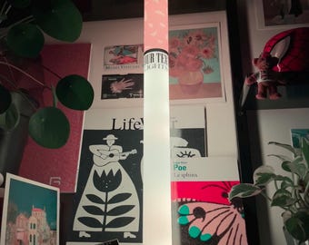 LED-Zigarettenlampe – 43 cm Retro-Röhrenleuchte mit Fernbedienung und individuellem Text | Namensschild | Geschenkidee für Tattoo-, Friseur- und Bar-Deko