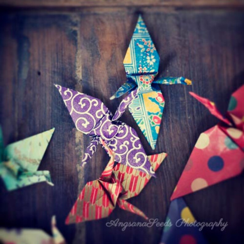 Paper Crane Photograph Origami Japanese Hope Peace Etsy