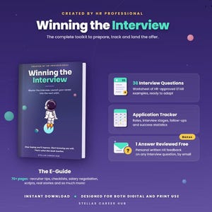 Kit de preparación para entrevistas de trabajo / Respuestas al método STAR, registro de entrevistas (PDF + Excel)